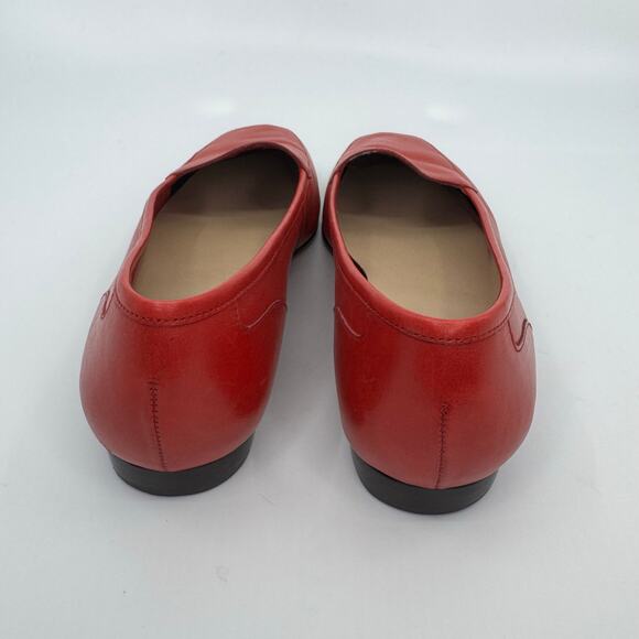 Enzo Angiolini Liberty Loafers Women’s Size 6.5M Red Leather Slip On flats - Picture 11 of 14